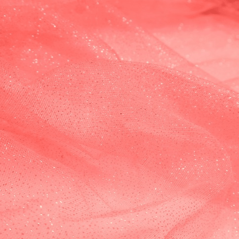Tule Glitter Coral Sobretom