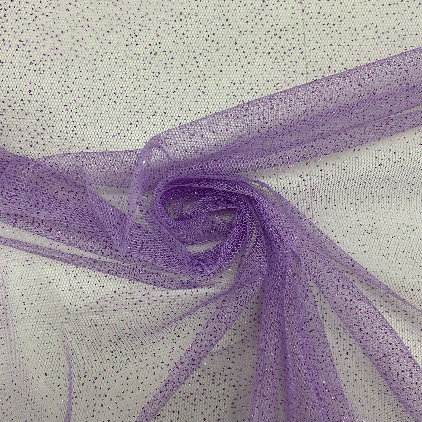 Tule Glitter Lilás