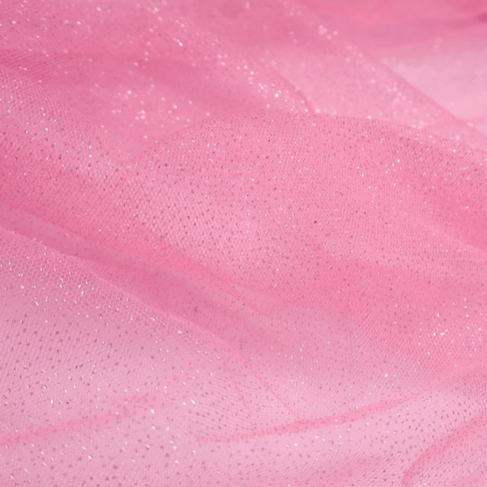 Tule Glitter Rosa Chiclete