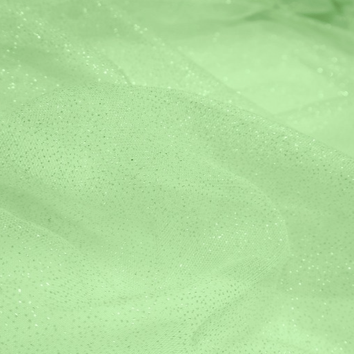 Tule Glitter Verde Água Sobretom