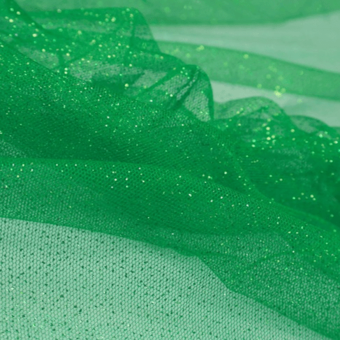 Tule Glitter Verde Sobretom