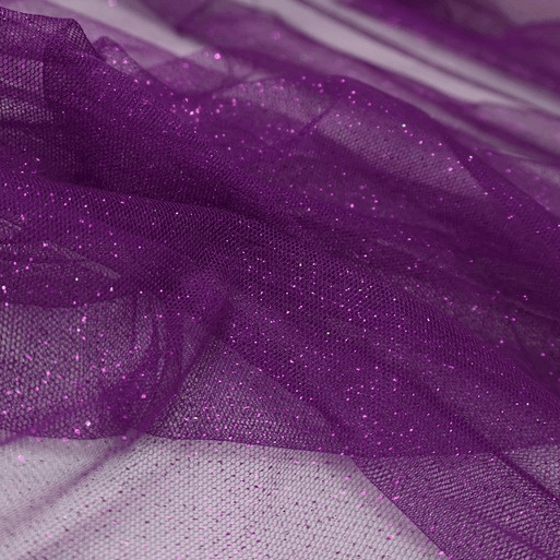Tule Glitter Violeta Sobretom