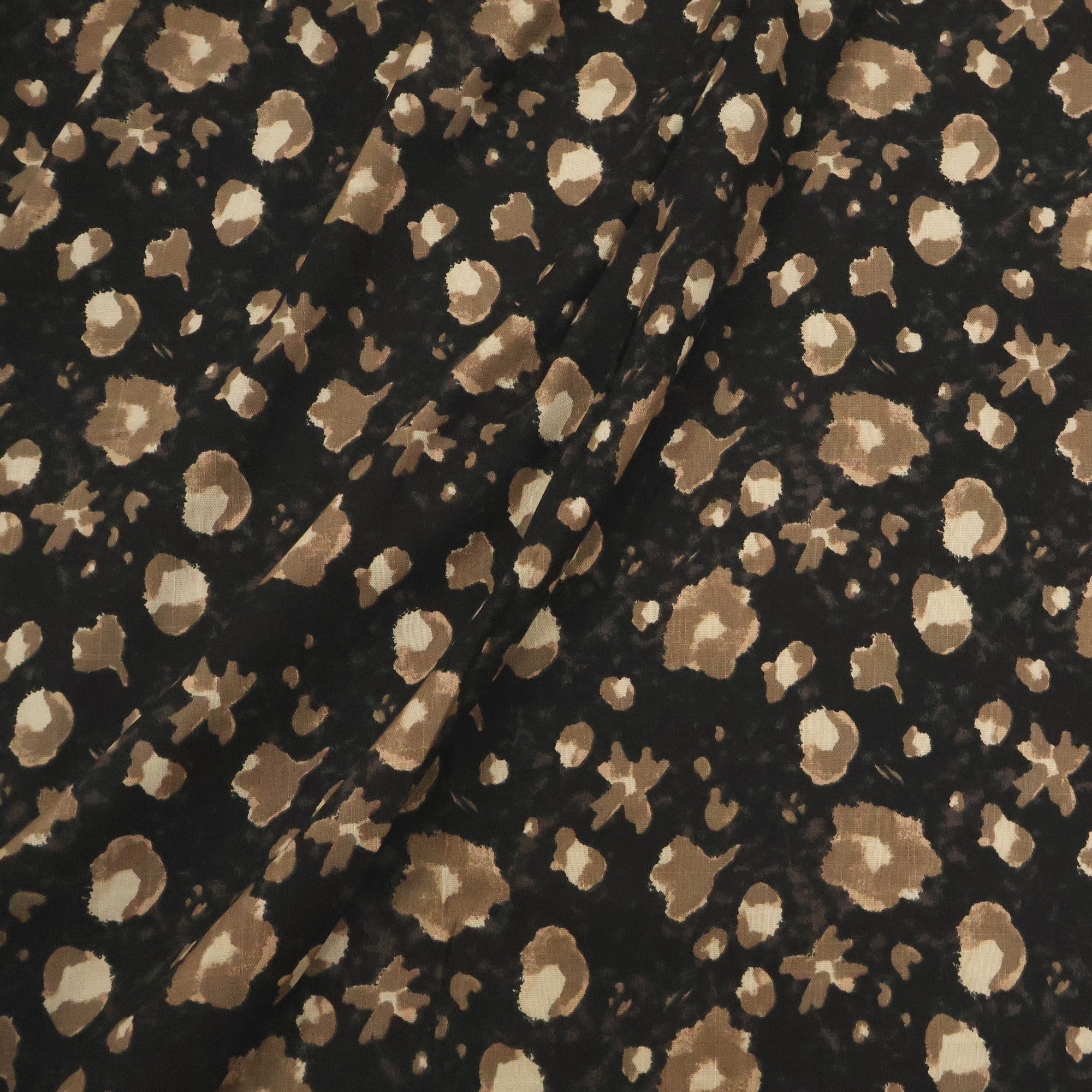 Viscolinho com Elastano Animal Print Leopardo Preto