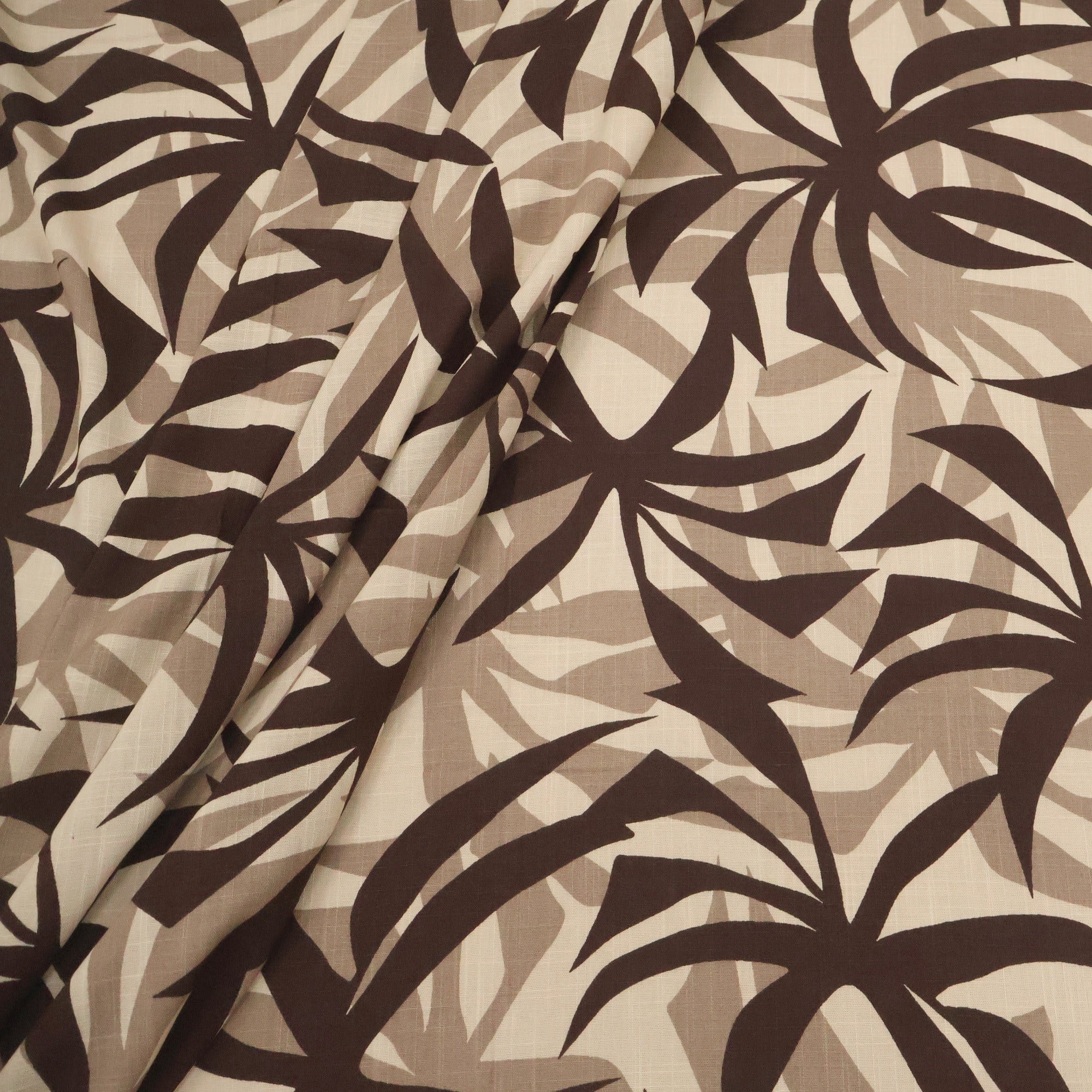 Viscolinho com Elastano Paraiso Tropical Bege