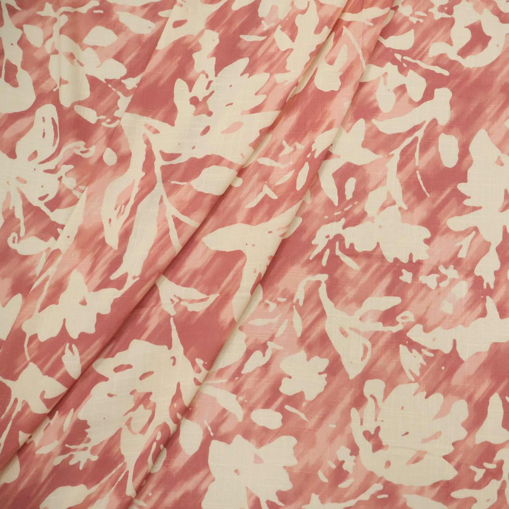 Viscolinho com Elastano Primavera Rosa