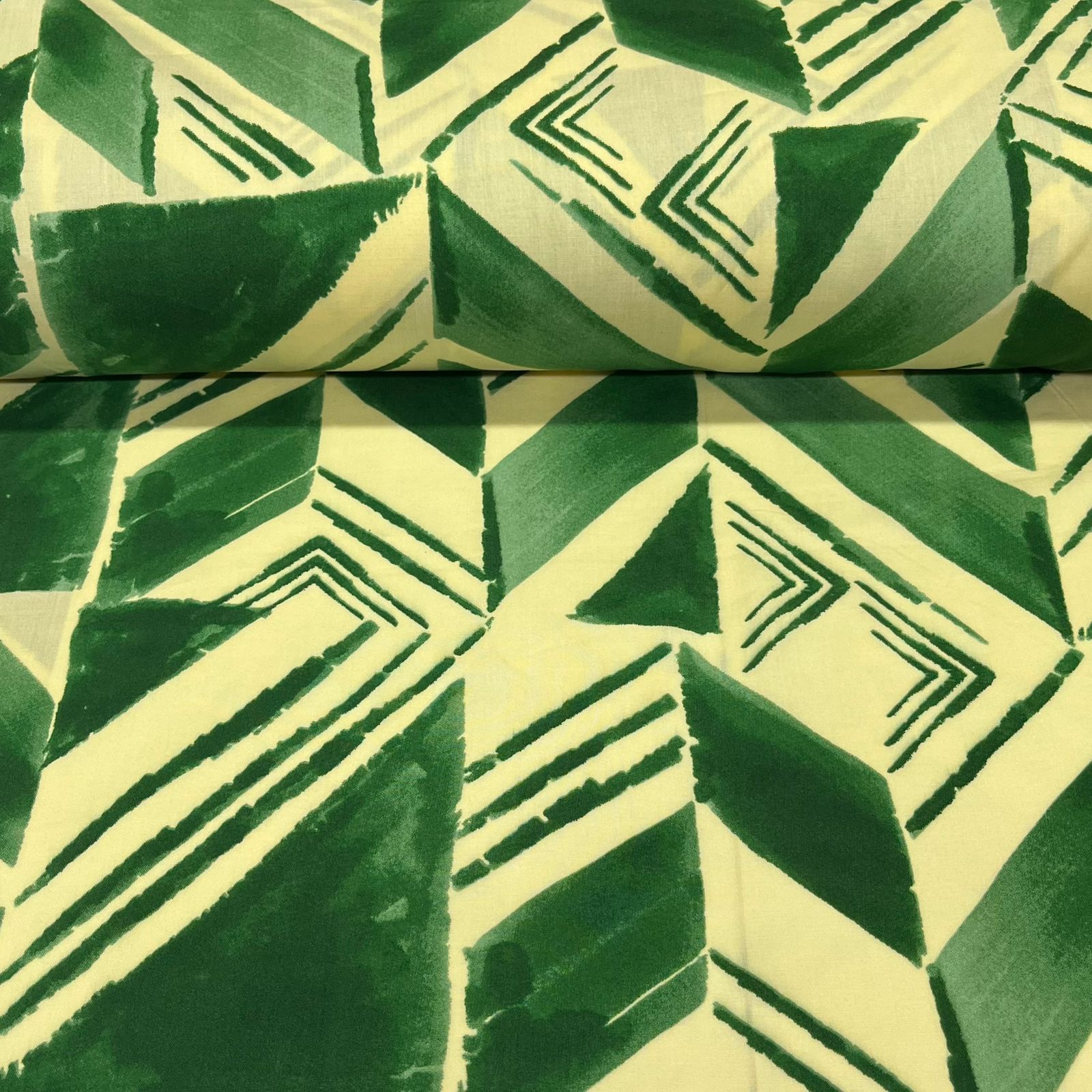 Viscose Abstrato Verde Folha