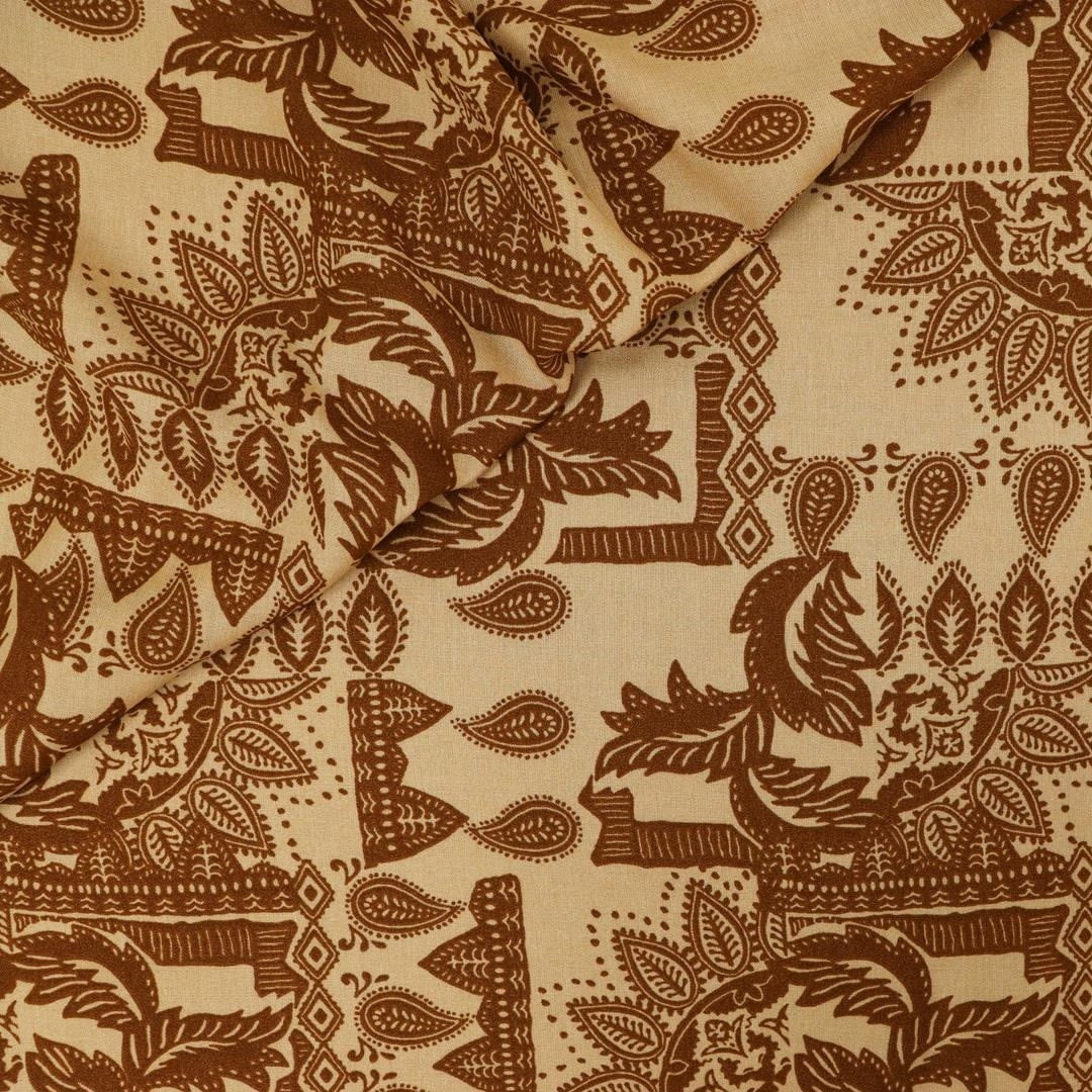 Viscose Elegância Tropical Bege