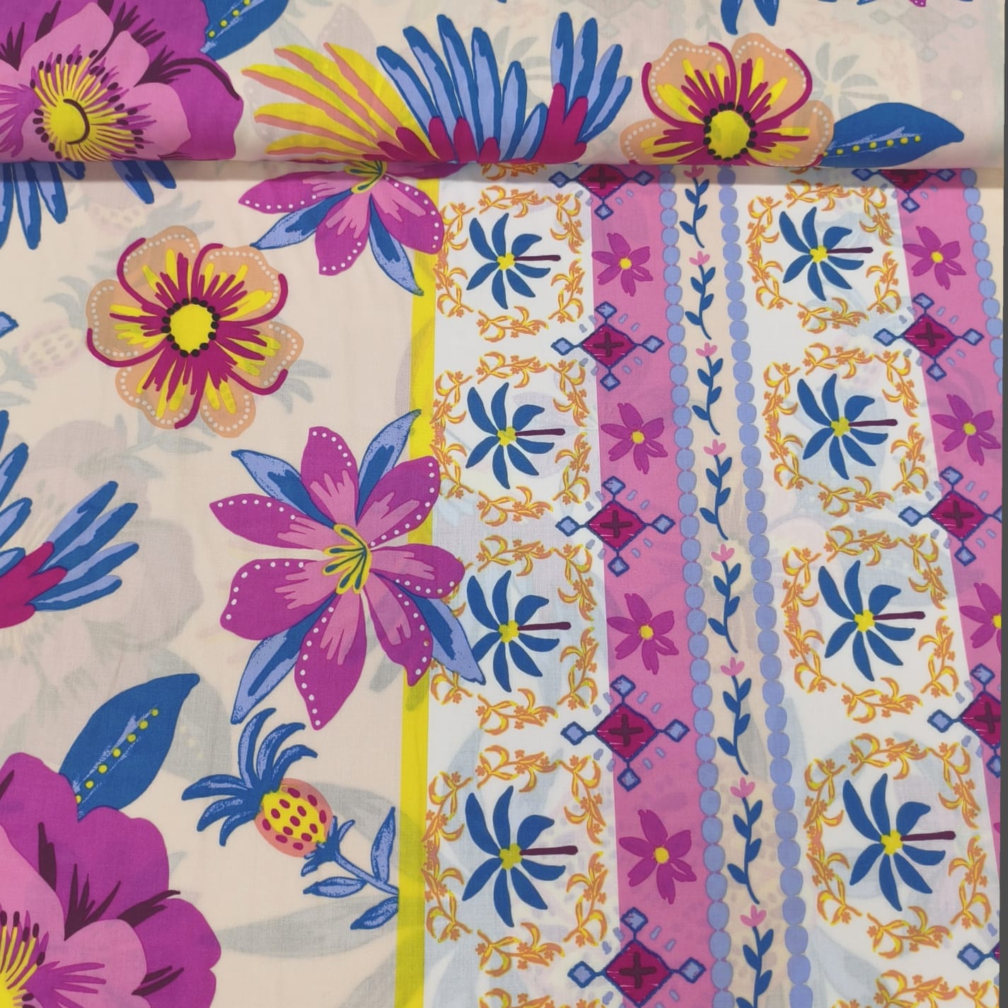 Viscose Jardim Encantado Barrado