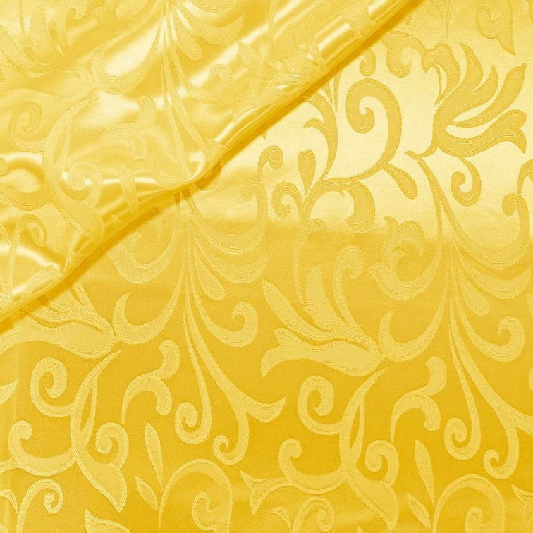 Cetim Brocado Amarelo Ouro