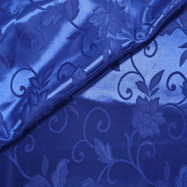 Cetim Brocado Azul Royal