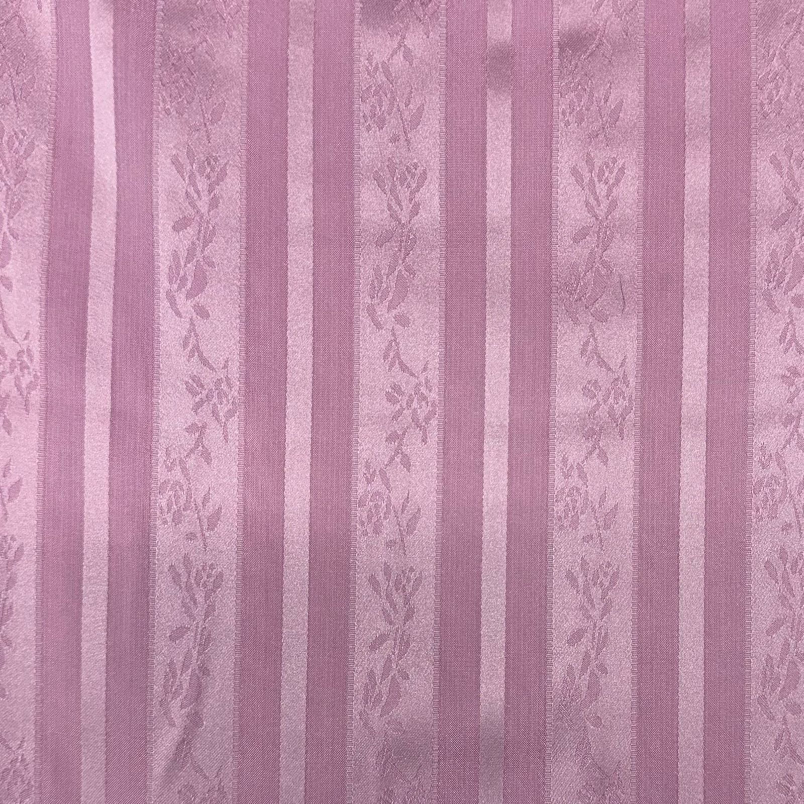 Tecido Cetim Brocado Listras Rosa