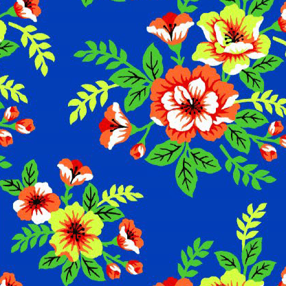 Chita Flores Tropicais Azul