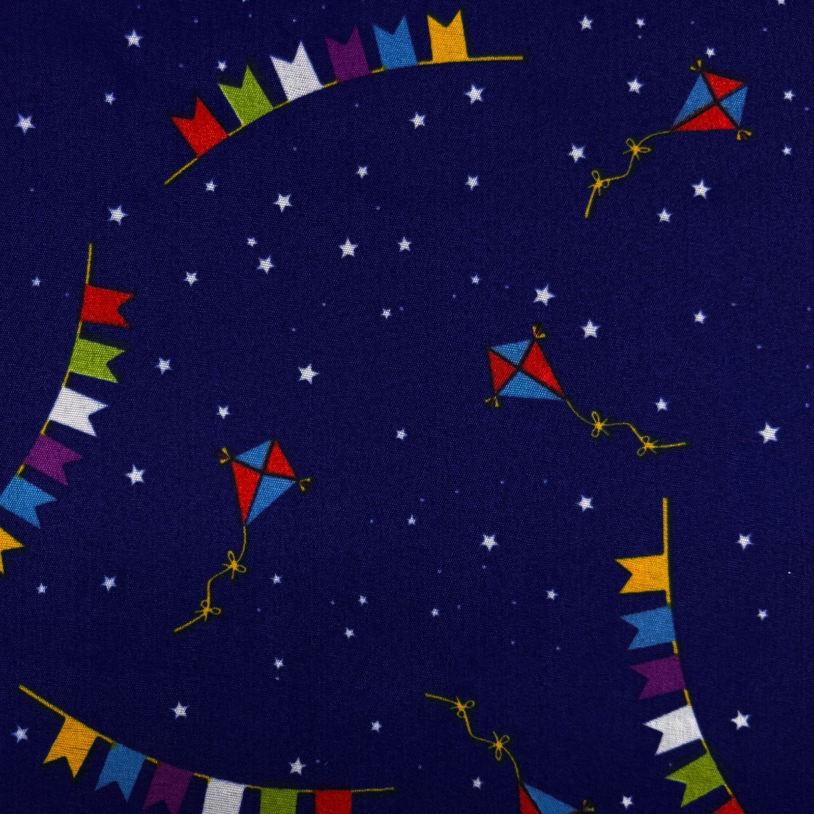 Chita Fake Bandeiras Juninas Fundo Azul 