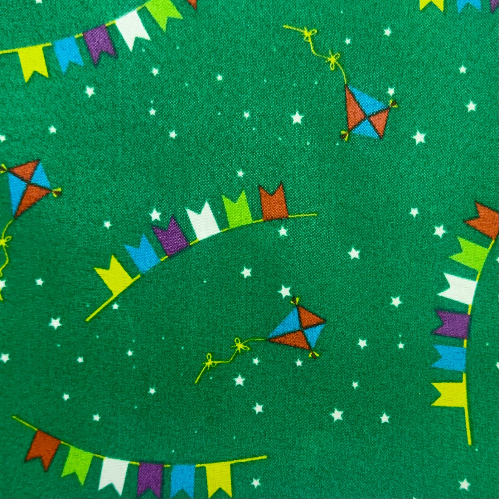 Chita Fake Bandeiras Juninas Fundo Verde