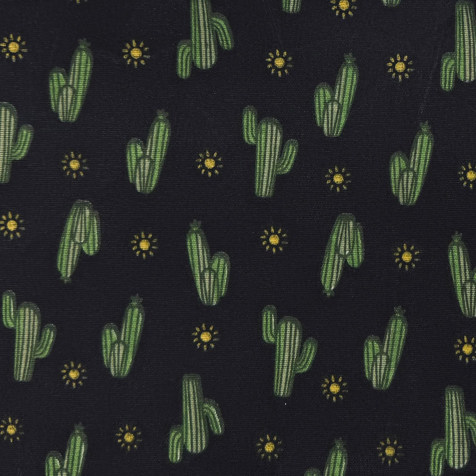 Chita Fake Cactus Fundo Preto