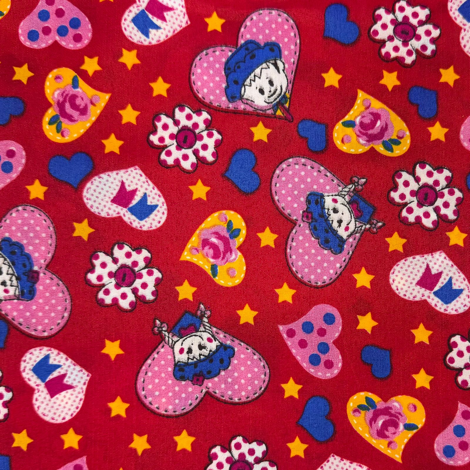 Chita Fake Flores e Corações 