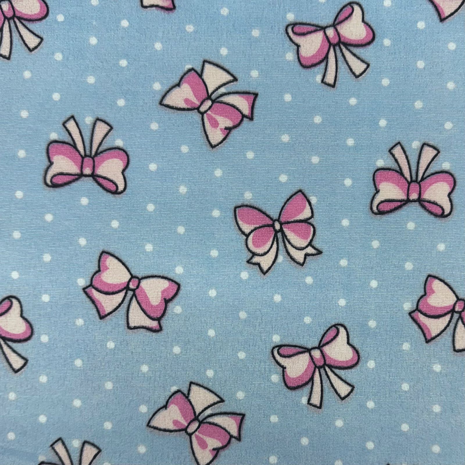 Chita Fake Petit Poa Azul Com Lacinhos 