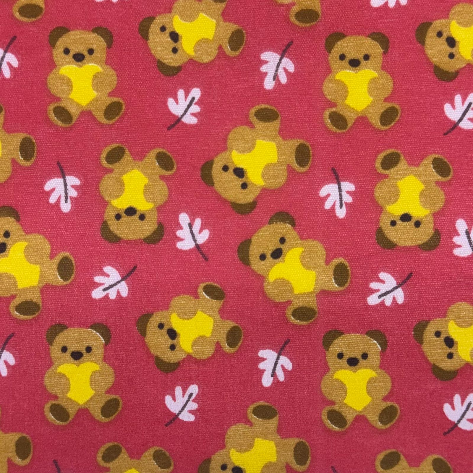 Chita Fake Ursinhos Fundo Vermelho 