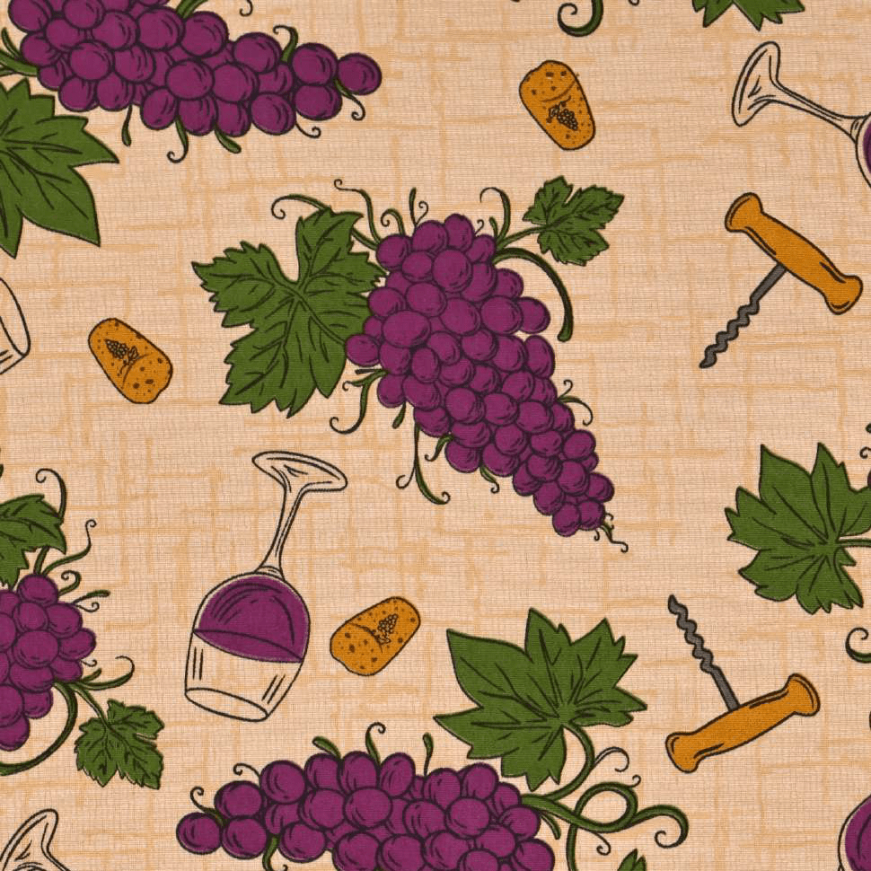 Oxford Estampado Uvas e Vinhos