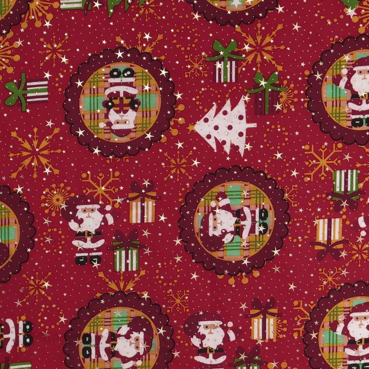 Toalha Natal Brilho de Natal com Brilho Dourado