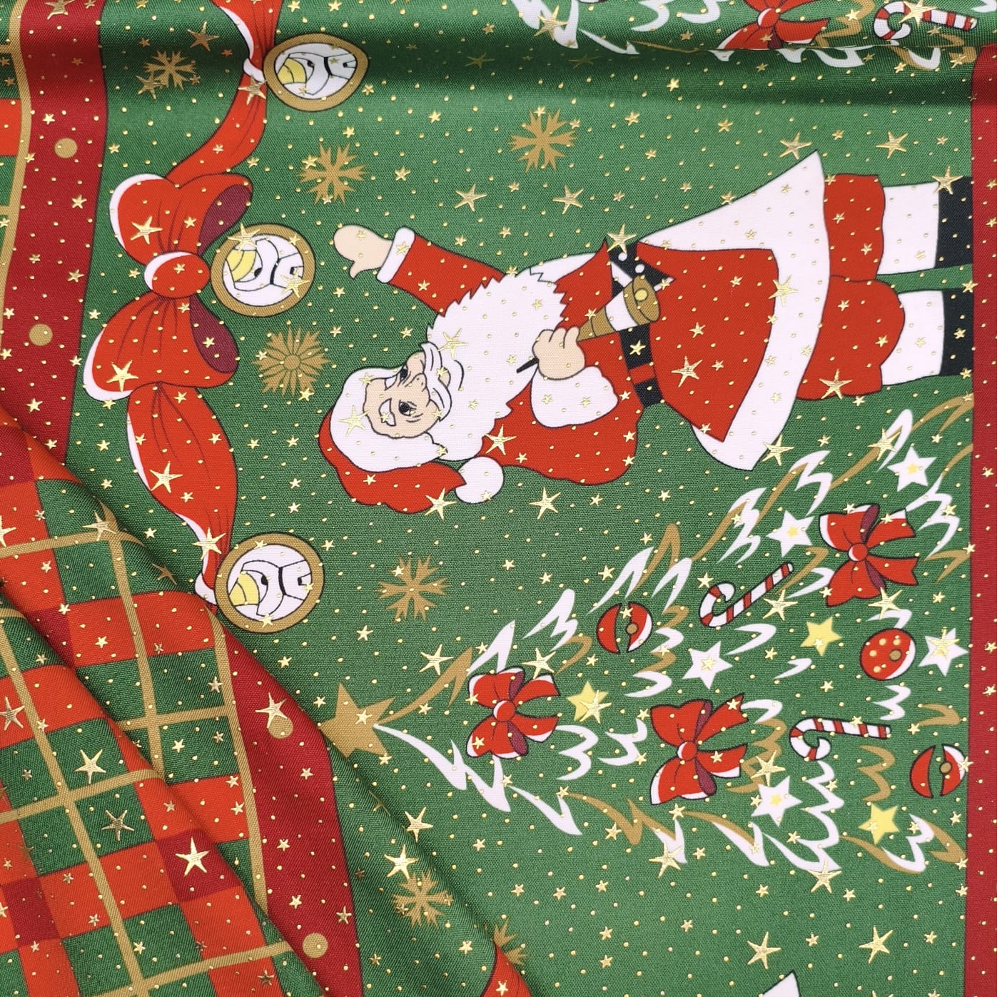 Toalha Natal Encanto do Noel com Brilho Dourado