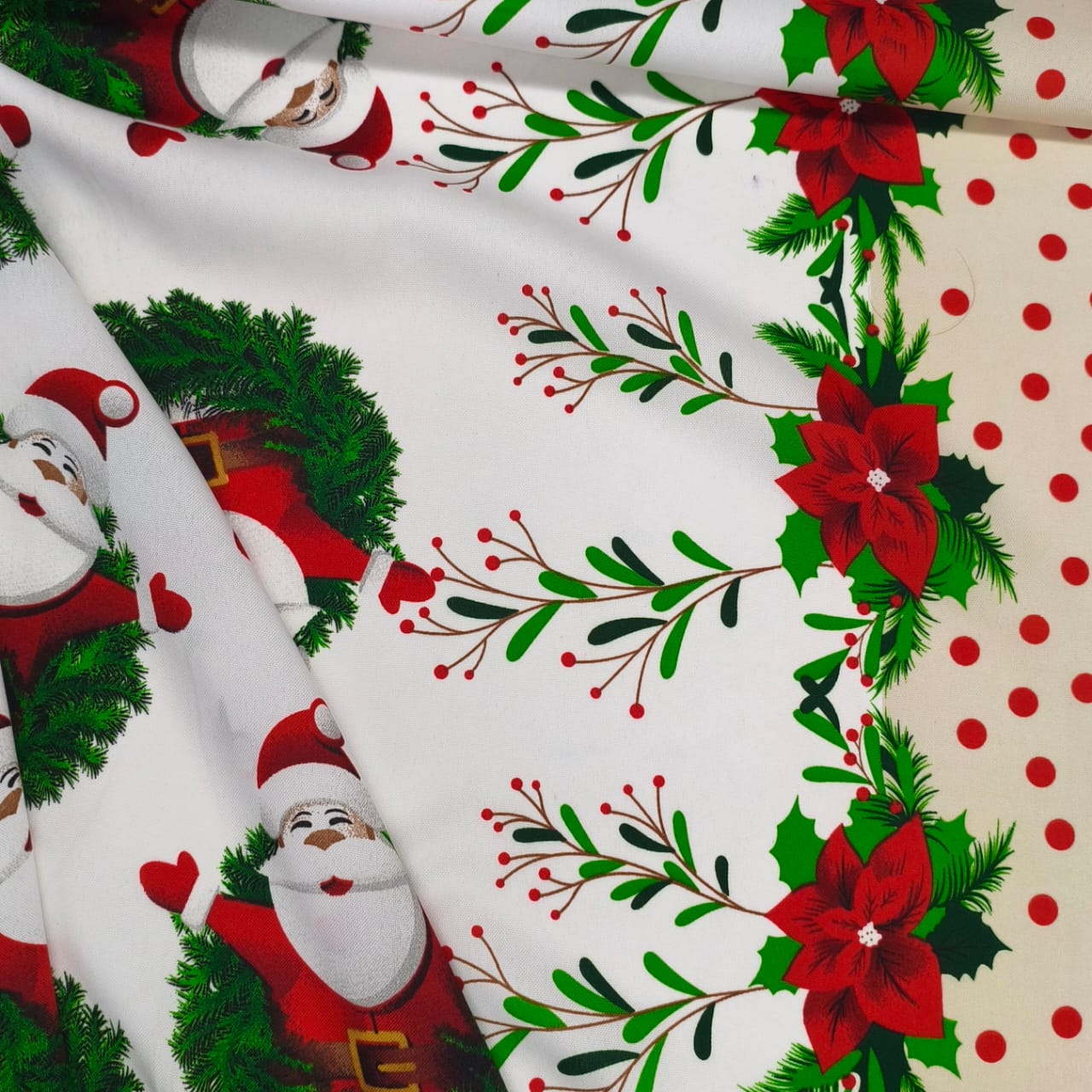 Toalha Natal Papai Noel Feliz