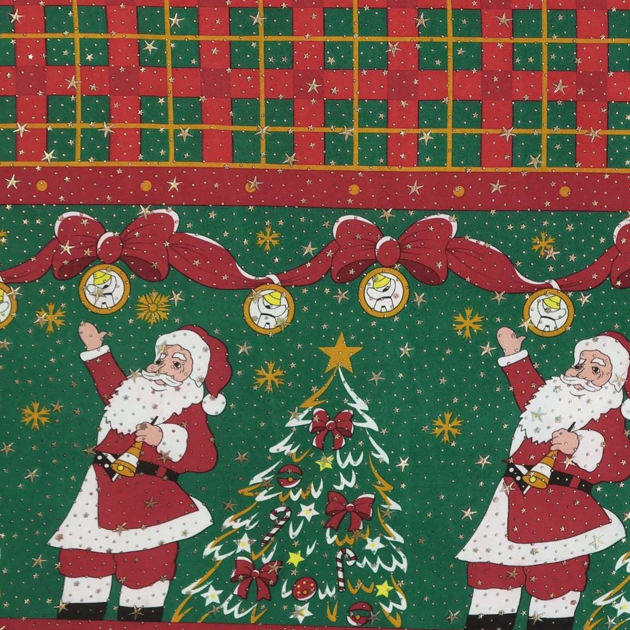 Toalha Natal Encantos do Noel com Brilho Dourado 