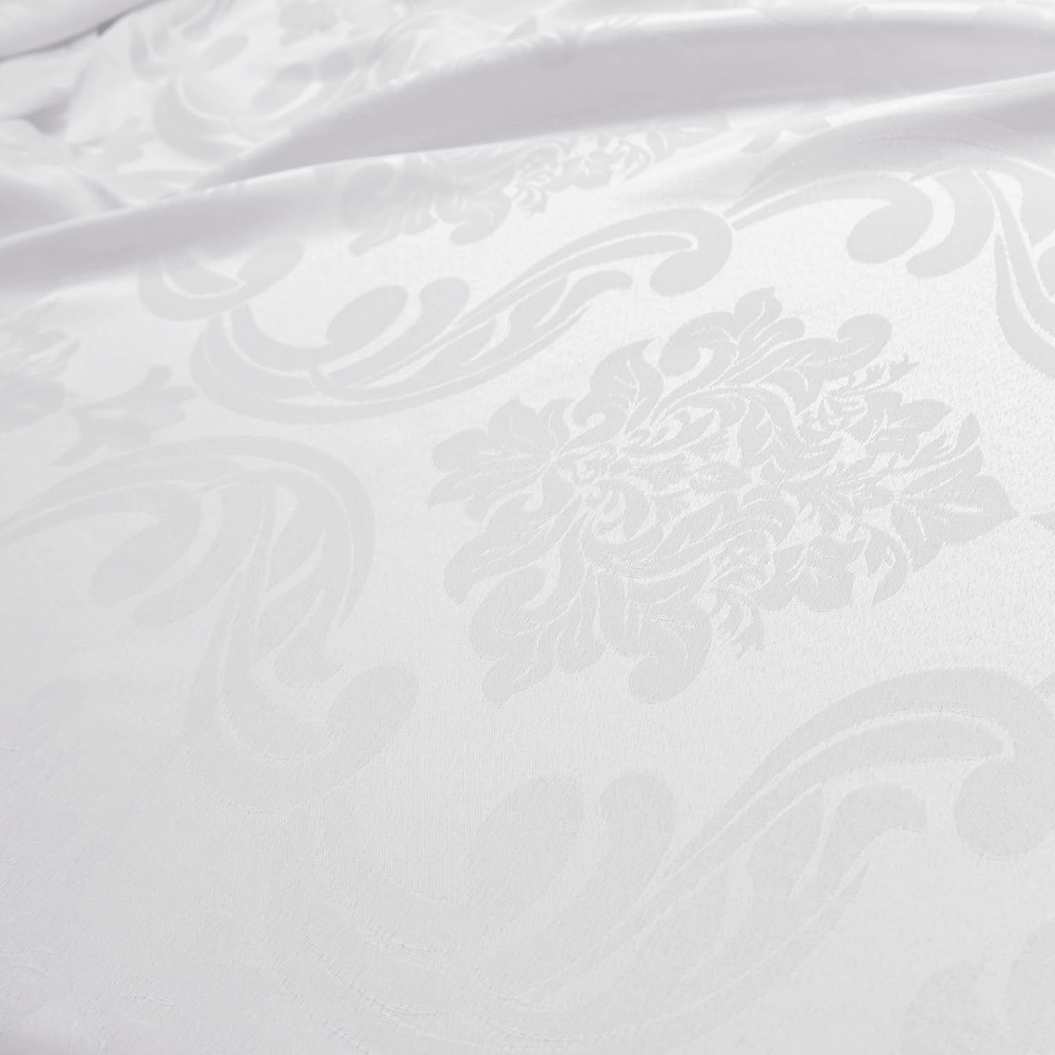 Tecido Jacquard Branco Ramos 