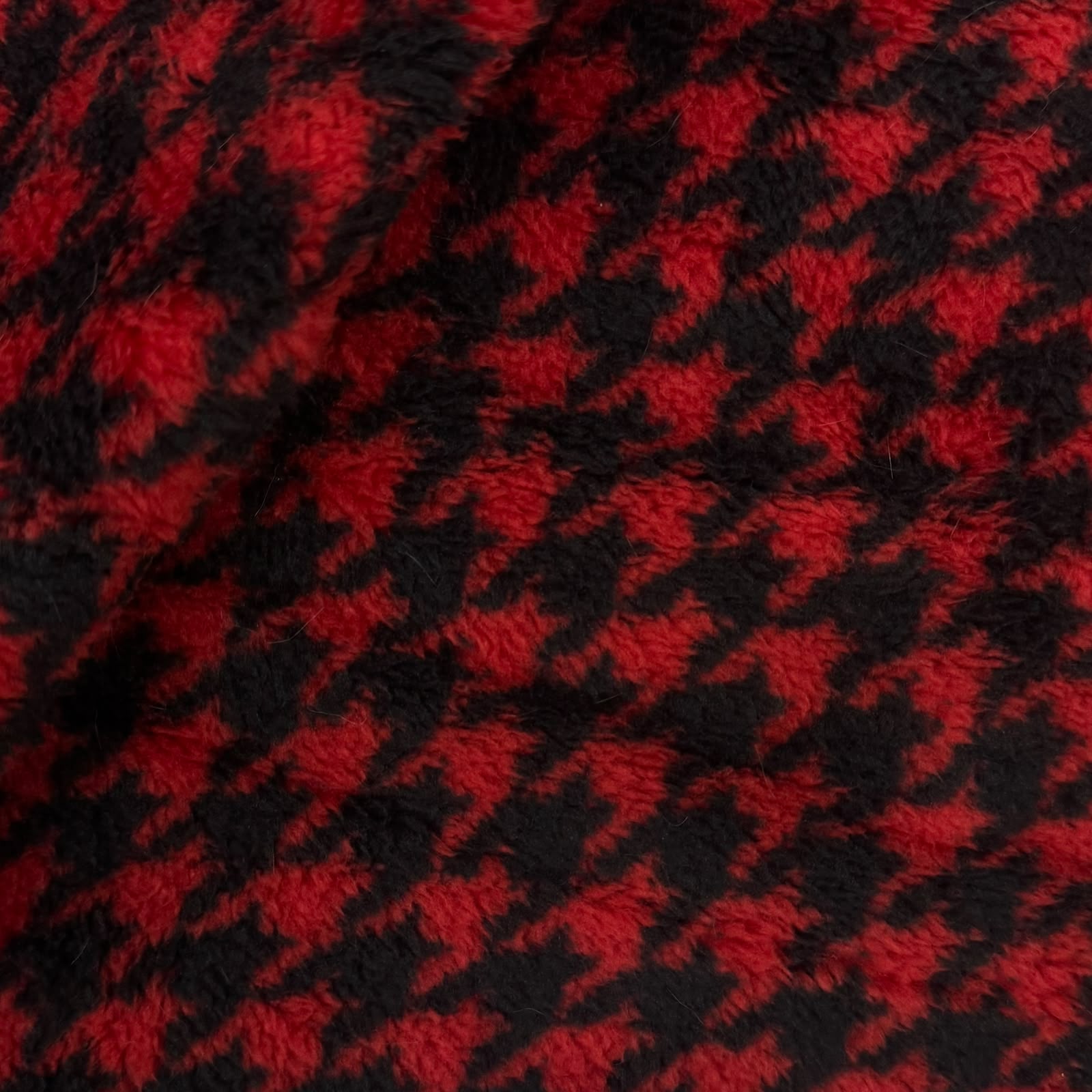 Sherpa Estampada Mini Xadrez Vermelho