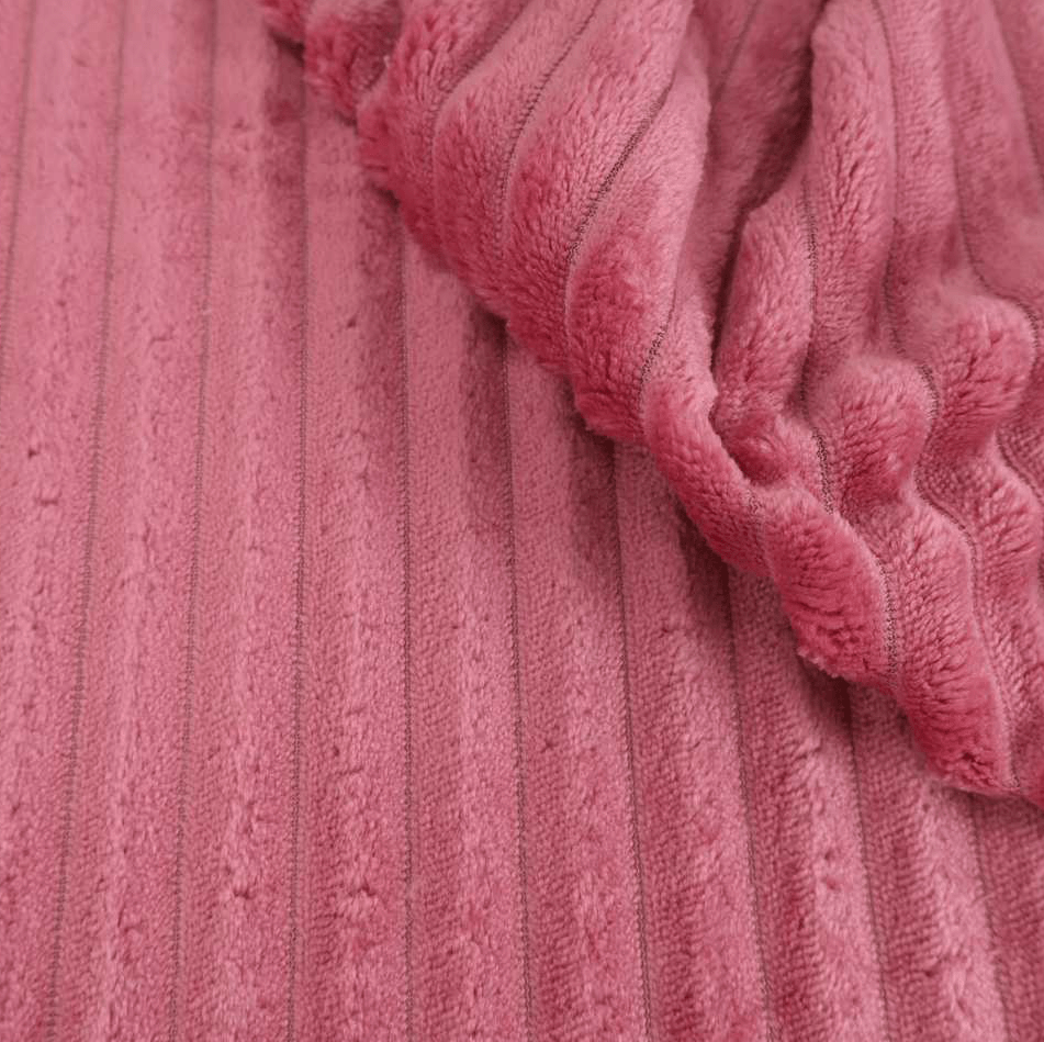 Mantinha Fleece Canelado 2,50m Rosa Jujuba