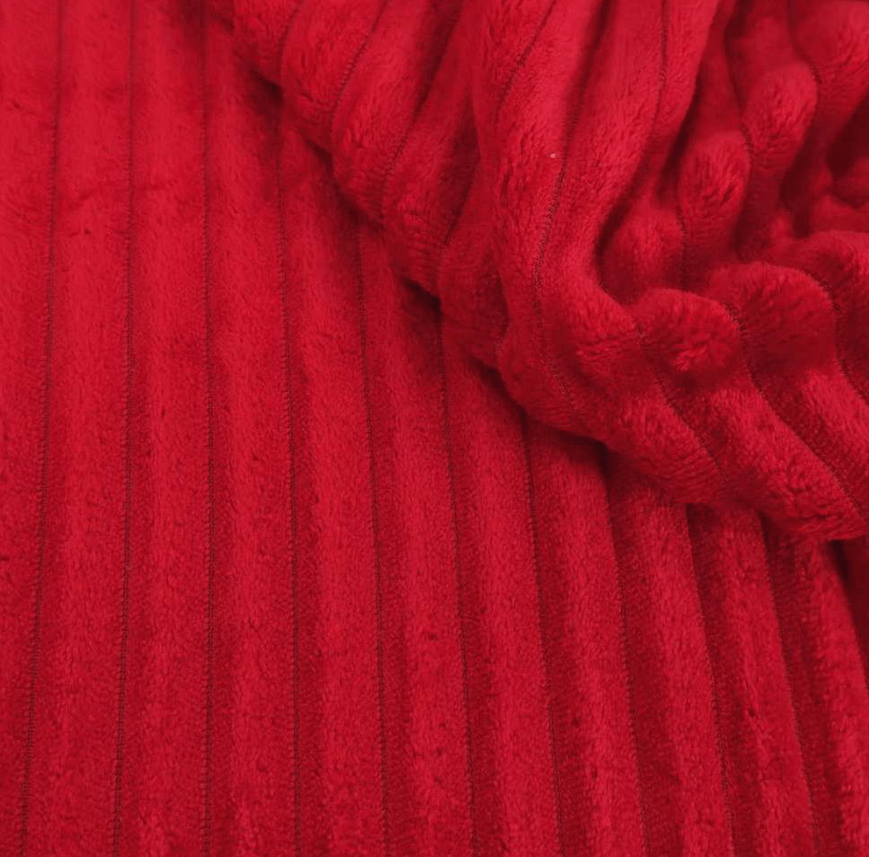 Mantinha Fleece Canelado 2,50m Vermelho