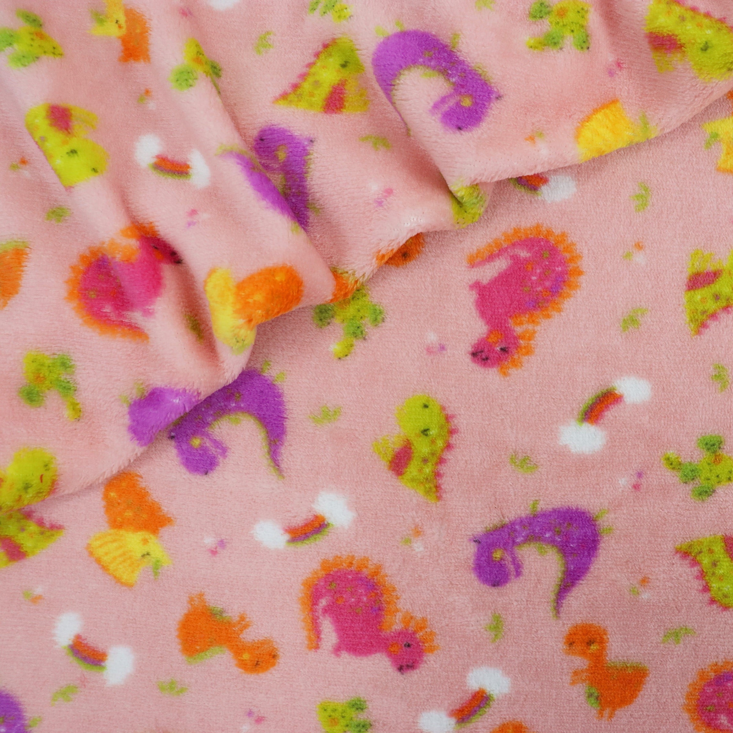 Fleece Dinos Rosa 