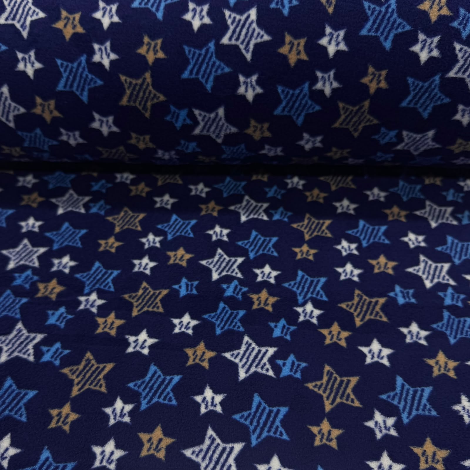 Fleece Estrelas Fundo Azul