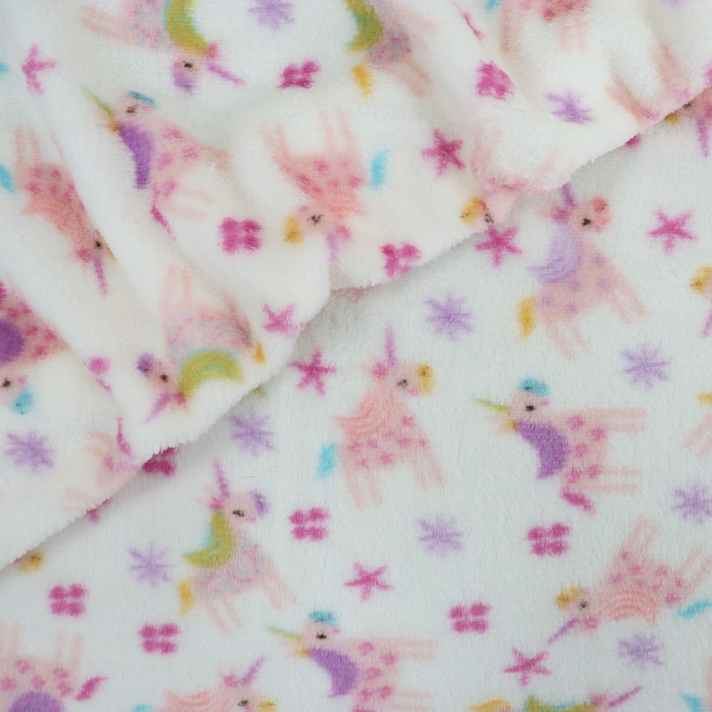 Fleece Unicórnios Fundo Branco 