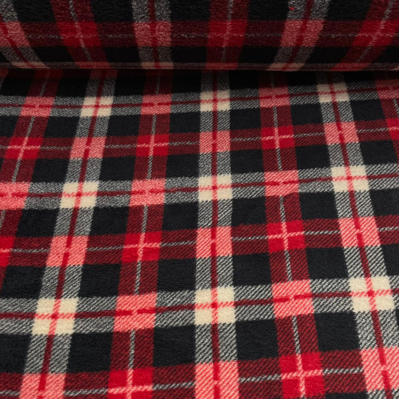 Fleece Xadrez Vermelho Varsóvia