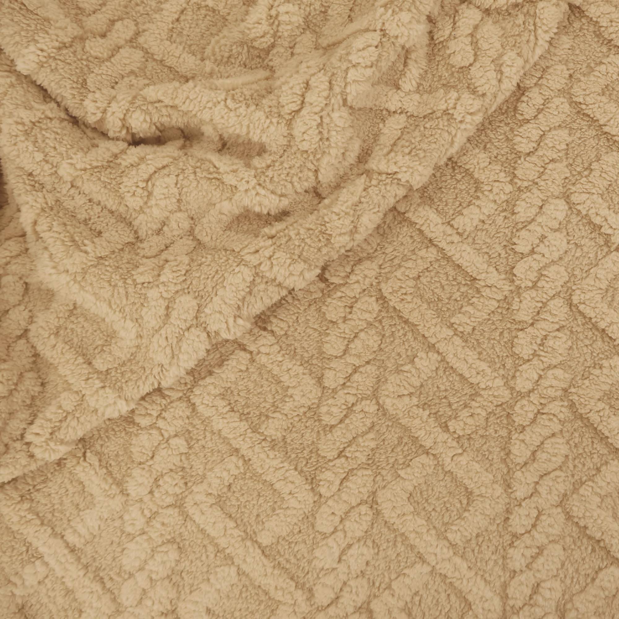 Mantinha Fleece Jacquard Tricot Bege