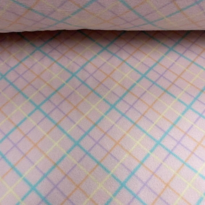 Soft Xadrez Diagonal Rosa e Azul