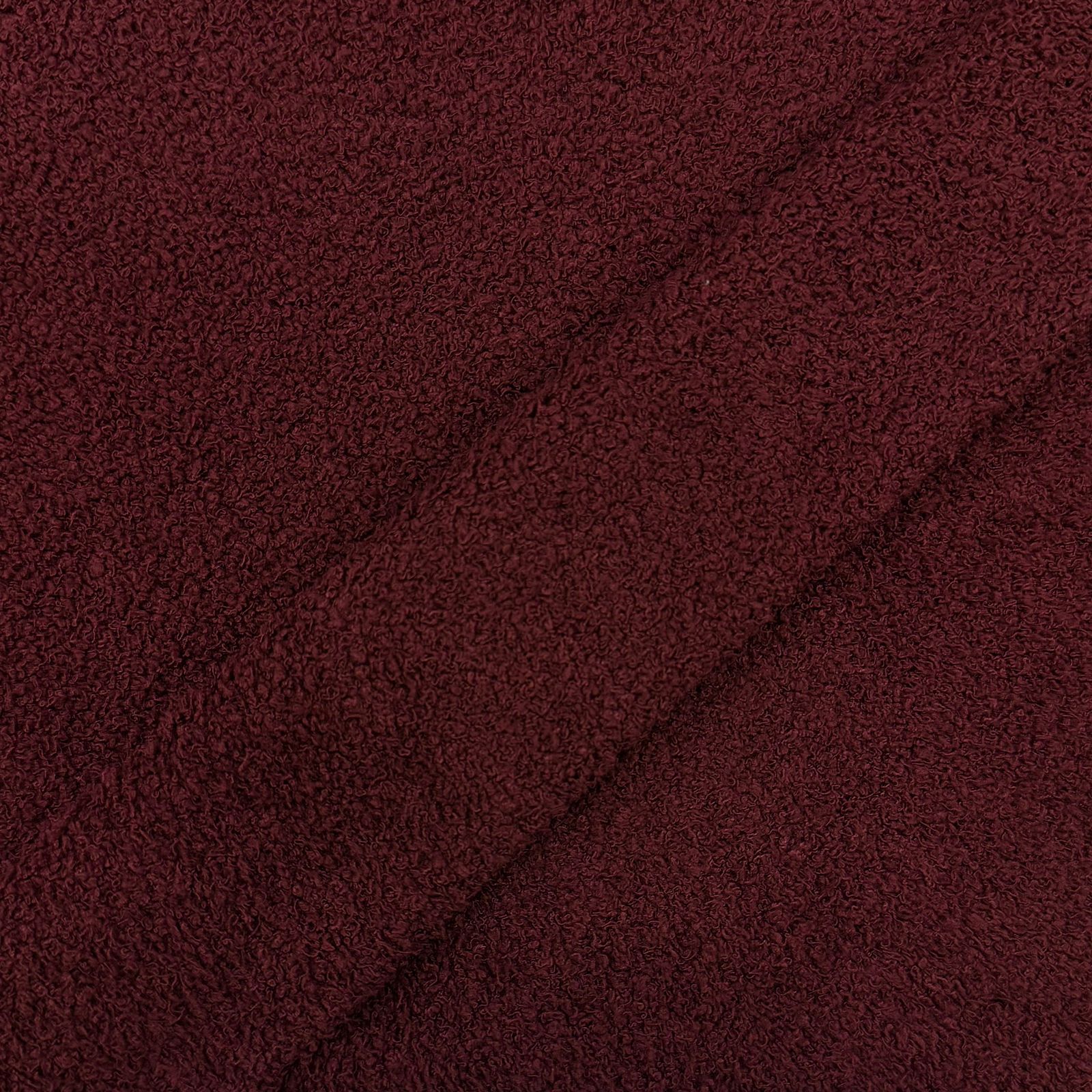 Tecido Pelúcia Mini Teddy Bordô