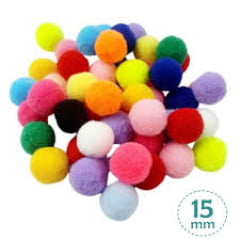 Pompom 15mm 25un Cor Variada