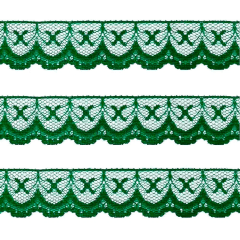 Renda Nylon 2,0cm 50mt Verde Bandeira