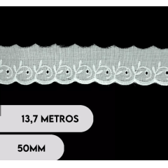 Bordado Inglês CTB-145-50 Branco 101 BLACK