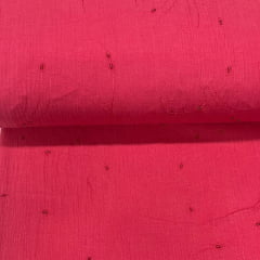 Crepe de Algodão Bordado Vermelho Purity PROMO