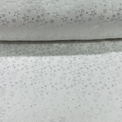 Fleece Revelo 3D Estrelas Prateadas RRR