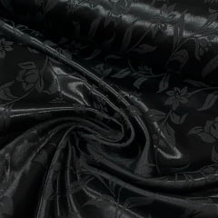 Cetim Brocado Preto Arabesco APOCALIPSE