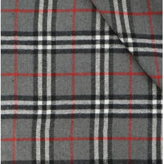 Flanela Xadrez Cinza e Vermelho APOCALIPSE