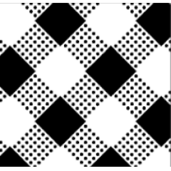 Chitinha Xadrez Diagonal Preto FOGUEIRA