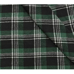 Flanela Xadrez Verde e Preto RRR