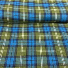 Flanela Xadrez Verde Escuro e Azul RRR