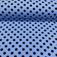 Viscose Petit Poa Azul Bebê DOMINGO