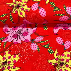 Viscolinho Hibíscos no Vermelho RRR